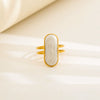 Wholesale Unisex Geometric Titanium Steel And Stainless Steel Enamel Electroplated Retro Opening Ring