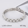 Wholesale Unisex Geometric Titanium Steel Bracelet With Electroplating