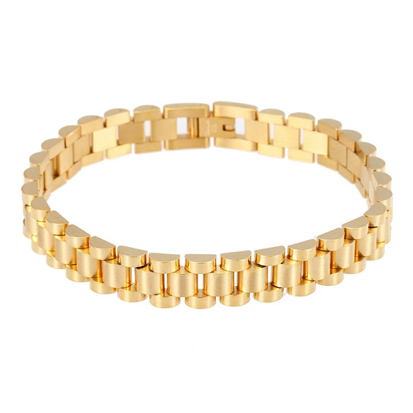 Wholesale Unisex Geometric Titanium Steel Bracelet With Electroplating