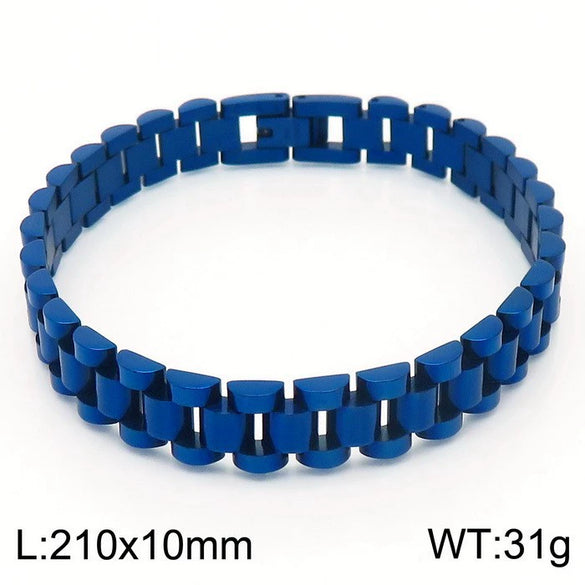 Wholesale Unisex Geometric Titanium Steel Bracelet With Electroplating