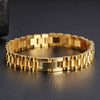 Wholesale Unisex Geometric Titanium Steel Bracelet With Electroplating