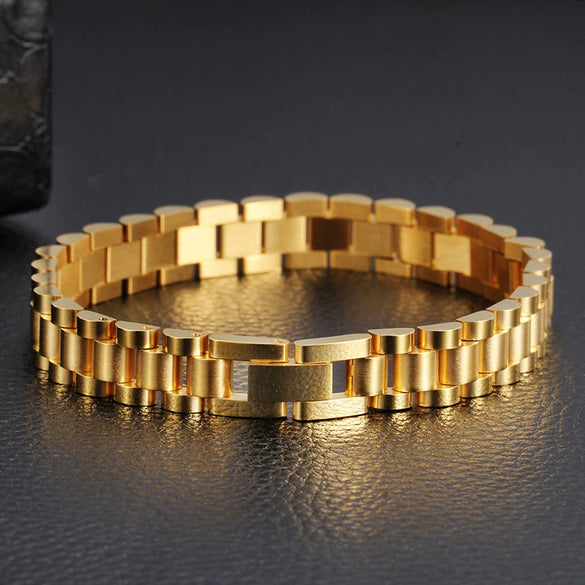 Wholesale Unisex Geometric Titanium Steel Bracelet With Electroplating