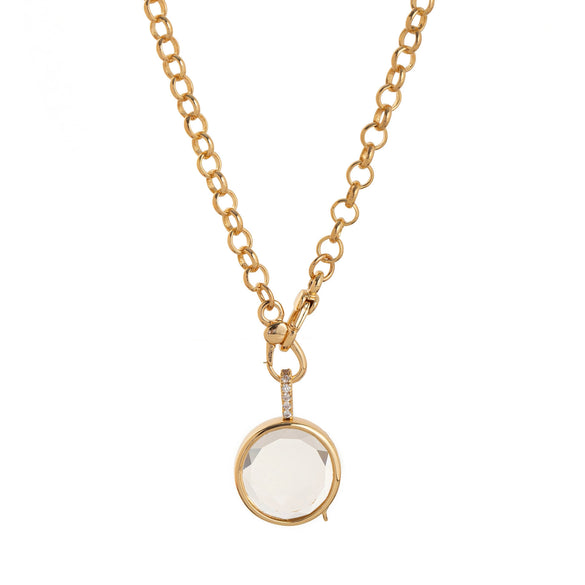 Wholesale Unisex Geometric Titanium Steel Copper Electroplated Openable Hollow Design Photo Box Pendant With 18K Gold Color Retention