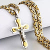 Wholesale Unisex Geometric Titanium Steel Cross Pendant Necklace With Polish Finish And Box Chain