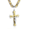 Wholesale Unisex Geometric Titanium Steel Cross Pendant Necklace With Polish Finish And Box Chain