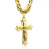 Wholesale Unisex Geometric Titanium Steel Cross Pendant Necklace With Polish Finish And Box Chain
