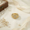 Wholesale Unisex Geometric Titanium Steel Electroplated 18K Gold Inlaid With Zircon Ring Accessories