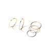 Wholesale Unisex Geometric Titanium Steel Electroplated 18K Gold Ring