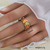 Wholesale Unisex Geometric Titanium Steel Electroplated Ring