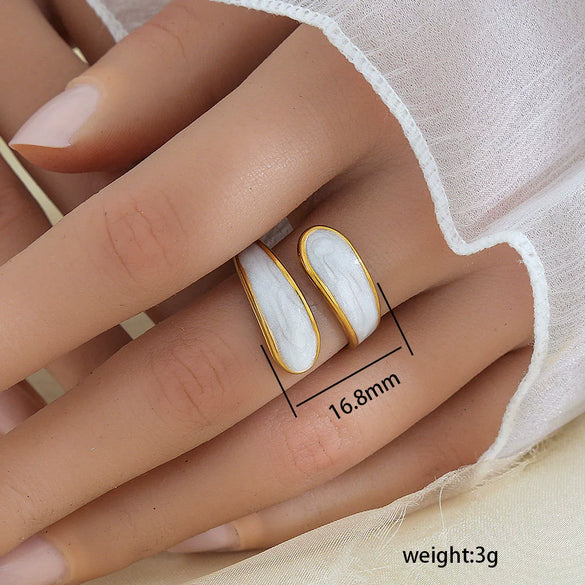 Wholesale Unisex Geometric Titanium Steel Electroplated Ring