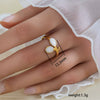 Wholesale Unisex Geometric Titanium Steel Electroplated Ring