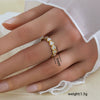 Wholesale Unisex Geometric Titanium Steel Electroplated Ring