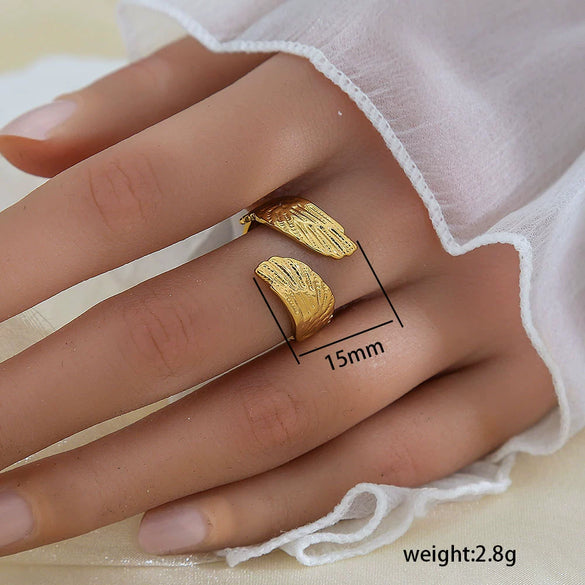 Wholesale Unisex Geometric Titanium Steel Electroplated Ring