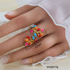 Wholesale Unisex Geometric Titanium Steel Electroplated Ring