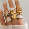 Wholesale Unisex Geometric Titanium Steel Electroplated Ring