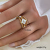 Wholesale Unisex Geometric Titanium Steel Electroplated Ring