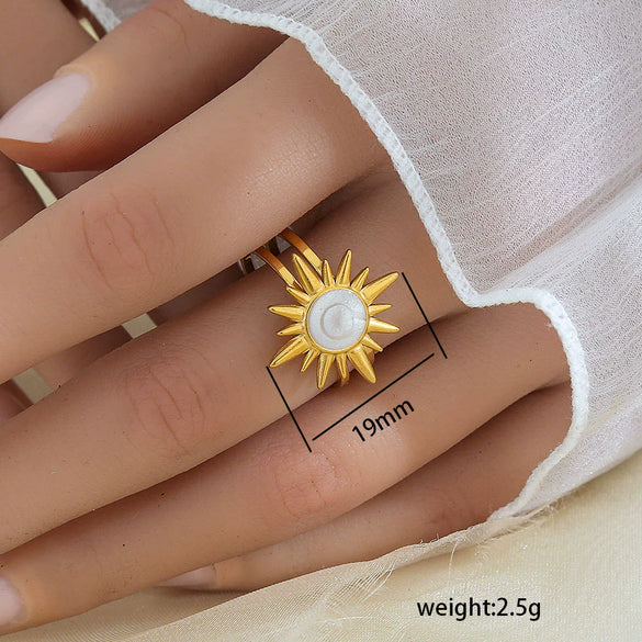 Wholesale Unisex Geometric Titanium Steel Electroplated Ring