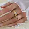 Wholesale Unisex Geometric Titanium Steel Electroplated Ring