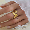 Wholesale Unisex Geometric Titanium Steel Electroplated Ring