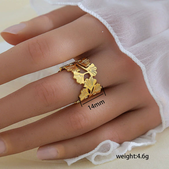 Wholesale Unisex Geometric Titanium Steel Electroplated Ring