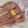 Wholesale Unisex Geometric Titanium Steel Electroplated Ring