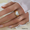 Wholesale Unisex Geometric Titanium Steel Electroplated Ring