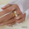 Wholesale Unisex Geometric Titanium Steel Electroplated Ring