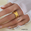 Wholesale Unisex Geometric Titanium Steel Electroplated Ring