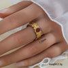 Wholesale Unisex Geometric Titanium Steel Electroplated Ring