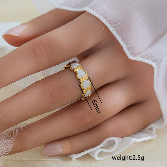 Wholesale Unisex Geometric Titanium Steel Electroplated Ring