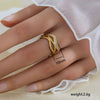 Wholesale Unisex Geometric Titanium Steel Electroplated Ring