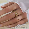 Wholesale Unisex Geometric Titanium Steel Electroplated Ring