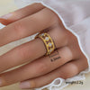 Wholesale Unisex Geometric Titanium Steel Electroplated Ring