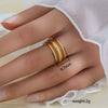 Wholesale Unisex Geometric Titanium Steel Electroplated Ring