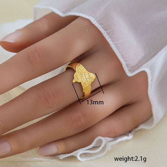 Wholesale Unisex Geometric Titanium Steel Electroplated Ring