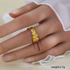 Wholesale Unisex Geometric Titanium Steel Electroplated Ring