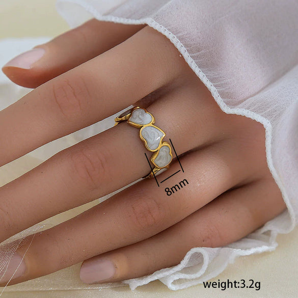 Wholesale Unisex Geometric Titanium Steel Electroplated Ring