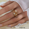 Wholesale Unisex Geometric Titanium Steel Electroplated Ring