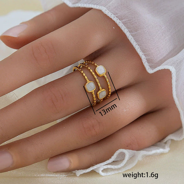 Wholesale Unisex Geometric Titanium Steel Electroplated Ring
