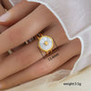 Wholesale Unisex Geometric Titanium Steel Electroplated Ring