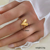 Wholesale Unisex Geometric Titanium Steel Electroplated Ring