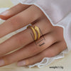 Wholesale Unisex Geometric Titanium Steel Electroplated Ring
