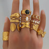 Wholesale Unisex Geometric Titanium Steel Electroplated Ring