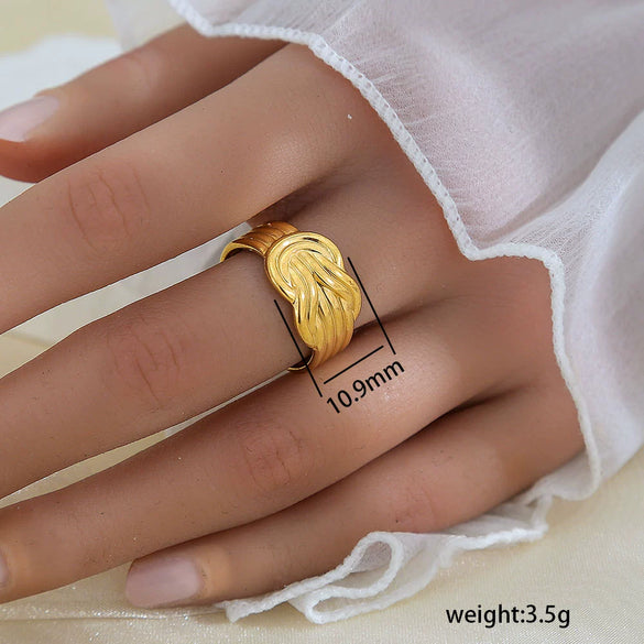 Wholesale Unisex Geometric Titanium Steel Electroplated Ring