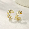 Wholesale Unisex Geometric Titanium Steel 14K Electroplated Cshaped Luxury Earrings