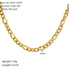 Wholesale Unisex Geometric Titanium Steel Nk Chain Necklace With Electroplating