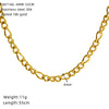Wholesale Unisex Geometric Titanium Steel Nk Chain Necklace With Electroplating