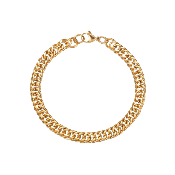 Wholesale Unisex Geometric Titanium Steel Polishing Hiphop Niche Design Bracelet Jewelry