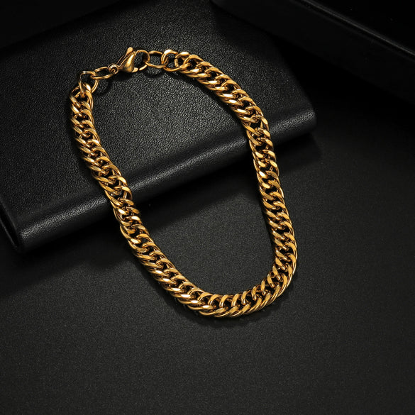 Wholesale Unisex Geometric Titanium Steel Polishing Hiphop Niche Design Bracelet Jewelry