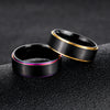 Wholesale Unisex Geometric Titanium Steel Twocolor Ring With Lasha Plating
